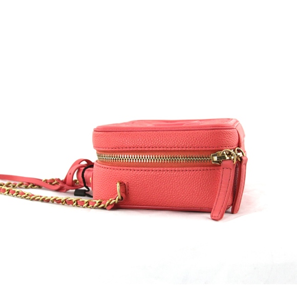 Chanel Coral Crossbody Caviar Filigree Vanity Case - Picture 4 of 8